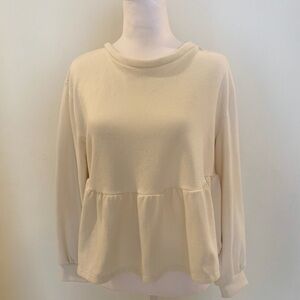 Joe Fresh by Jillian Harris White Peplum Top – Size S – Feminine Fit